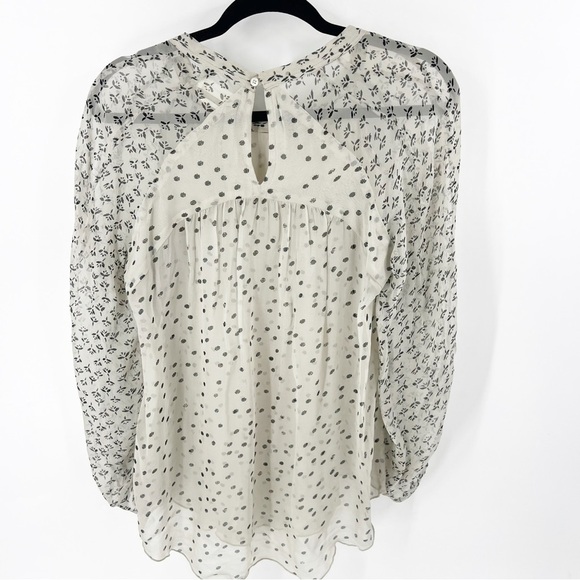 ✅ ISABEL MARANT ETOILE SILK FLORAL BLOUSE SIZE SMALL SHEER - Picture 3 of 7